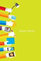 Team Work Flat Concept Vector Illustration