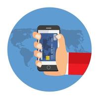 Mobile Payment Flat Concept vector