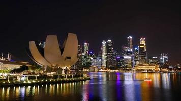 laps de temps des bâtiments dans la ville de singapour video