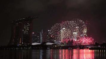 lapso de tiempo de edificios en la ciudad de singapur video