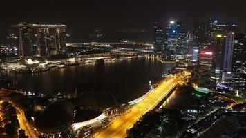 Zeitraffer von Gebäuden in Singapur-Stadt video