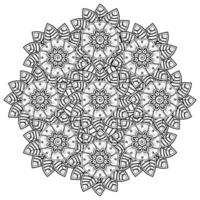 patrón circular en forma de mandala con flor para henna, mehndi. vector