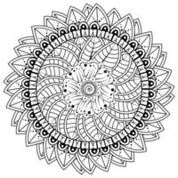 Mehndi flower for henna, mehndi, tattoo, decoration vector