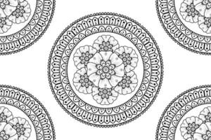 flor mehndi para henna, mehndi, tatuaje, decoración. vector