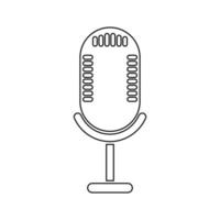 Simple illustration of microphone Personal computer component icon vector