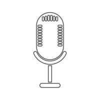 Simple illustration of microphone Personal computer component icon vector