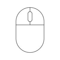 Ilustración simple del icono del componente de la computadora personal del mouse vector