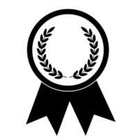 Simple illustration of award medal with ribbons for winners vector