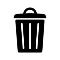 Trashcan simple icon Bio eco symbol for web and business vector