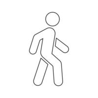 Walking man icon People in motion active lifestyle sign