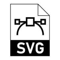 Modern flat design of SVG file icon for web vector