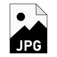 Modern flat design of JPG file icon for web vector