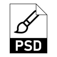 diseño plano moderno del icono de archivo psd para web vector