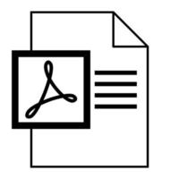 diseño plano moderno del icono de archivo pdf para web vector