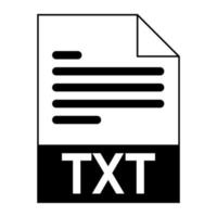 Modern flat design of TXT file icon for web vector