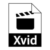 Modern flat design of Xvid illustration file icon for web vector