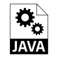 diseño plano moderno del icono de archivo java para web vector