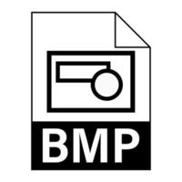 diseño plano moderno del icono de archivo bmp para web vector