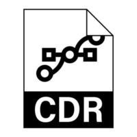 Modern flat design of CDR illustration file icon for web vector