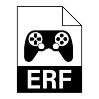 diseño plano moderno del icono de archivo erf para web vector