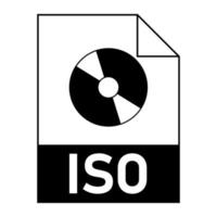 Modern flat design of ISO file icon for web vector