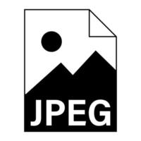 diseño plano moderno del icono de archivo jpeg para web vector