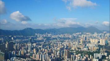 Beautiful building and architecture around Hong kong city skyline video