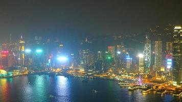 hermoso edificio y arquitectura alrededor del horizonte de la ciudad de hong kong video