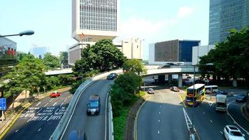 Beautiful building and architecture around Hong kong city skyline video