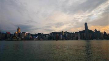 Beautiful building and architecture around Hong kong city skyline video