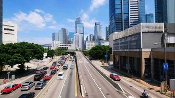 Beautiful building and architecture around Hong kong city skyline video