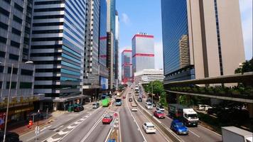 Beautiful building and architecture around Hong kong city skyline video