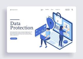 Data protection concept credit card check access data as confidential vector