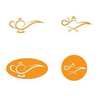 magic lamp logo and icon vector image