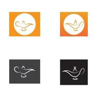 magic lamp logo and icon vector image