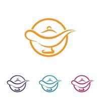 magic lamp logo and icon vector image