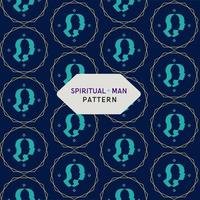 Double Pattern Spiritual Man vector