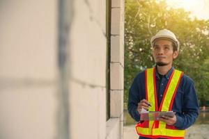 Architecture Engineer inspection on site construction real estate photo