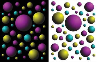 Polka dots seamless pattern with abstract colour vector