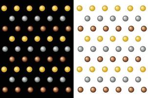 Gold gradient polka dots pattern, colorful holiday background vector