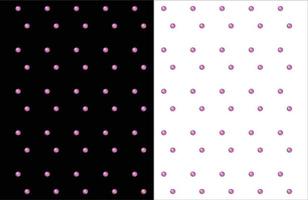 Pink Polka dots on black and white colour vector