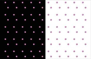 Pink Polka dots on black and white colour vector