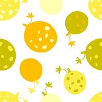 Hand-drawn melon vector seamless pattern.