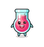 illustration of an laboratory beaker character with awkward poses vector