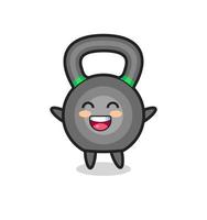 happy baby kettleball cartoon character vector