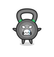 wrathful expression of the kettleball mascot character vector