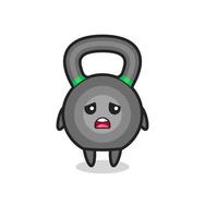 disappointed expression of the kettleball cartoon vector