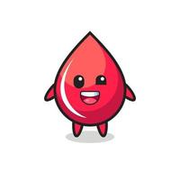 illustration of an blood drop character with awkward poses vector