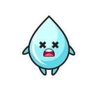 the dead water drop mascot character vector