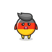 disappointed expression of the germany flag badge cartoon vector